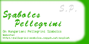 szabolcs pellegrini business card